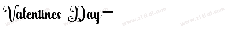 Valentines Day字体转换